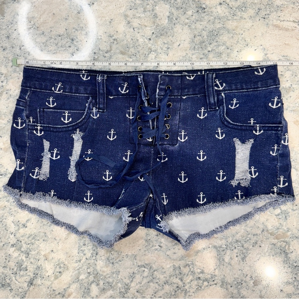 Ocean Drive Nautical Blue Denim Shorts